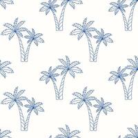 Decorative palm tree pattern on a light background in a tropical theme design vector