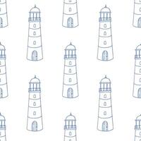 Elegant pattern of lighthouses displayed on a smooth background for nautical themes vector