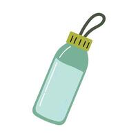 Water bottle design with green cap and unique shape for hydration in everyday use vector