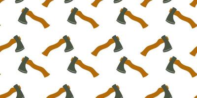 Pattern design featuring repeated motifs of axes on a white background vector