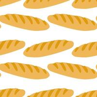 Bread loaves arranged in a repeating pattern on a white surface vector