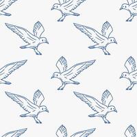Pigeons in flight create a dynamic pattern in minimalist design on a light background vector
