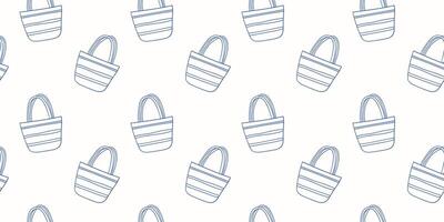 Stylish tote bags pattern on a subtle background creating a timeless design vector