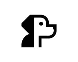 Minimalist Dog Icon with Playful and Modern Design vector