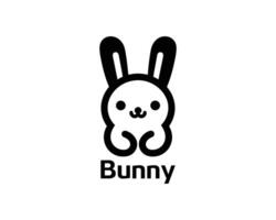 Simple bunny logo icon for children brand use vector