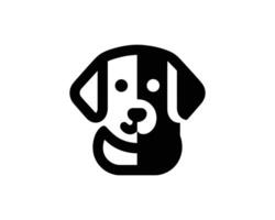 Simple Dog Head Icon with Minimalistic Flat Design vector