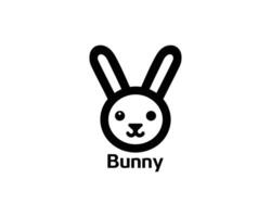 Cute bunny cartoon icon logo for children brand use vector