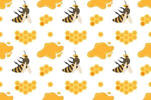 Colorful pattern featuring bees and honeycomb for a vibrant design project vector