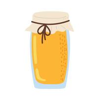 Homemade honey jar with a rustic design placed on a simple background vector