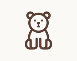 Bear logo icon for rustic brown branding vector