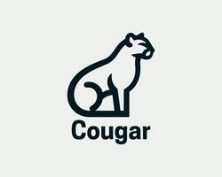 Clean Pose Cougar Design for Stock Use vector
