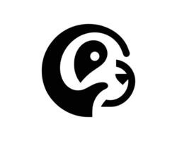 Simple and Clean Dog Head Icon for Logo Use vector