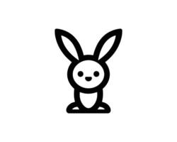 Flat style bunny cartoon icon for kids brand logos vector