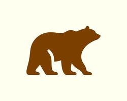Bear logo in chocolate brown for brand identity vector