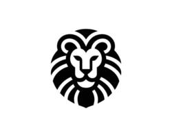 Lion Head Logo in Playful Black and White Minimalist Design vector