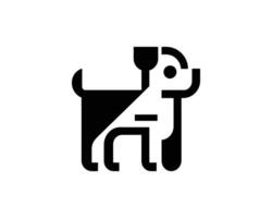 Minimal Puppy Logo with Friendly Line Style vector