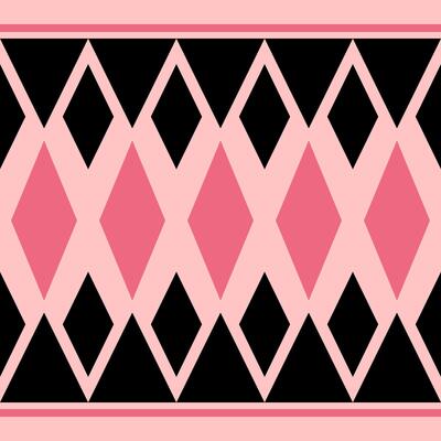 Precious Diamond Stripe Argyle Pattern. Minimal Embroidery Design Wools Pink and Black Motif Traditional Seamless . Modern Navajo Abstract Geometric Border Decoration for Apparel Bandana Shawl
