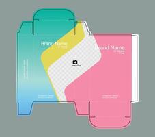 Pink and green color with image place on drug box vector