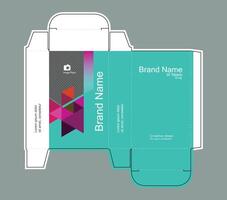 Abstract 3d triangles design packaging concept vector