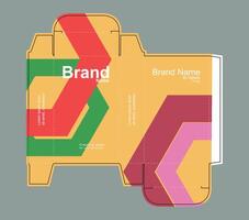 Abstract hexagonal shapes packaging design concept vector
