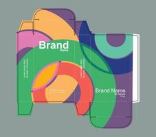 Abstract colorful shapes on package design vector