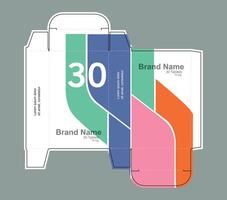 Abstract colorful shapes on packaging concept vector