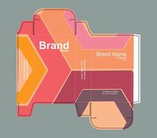 Abstract hexagonal shapes on packaging concept vector