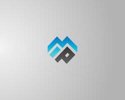 MP or PM Letter Initial Logo Design Icon Template. vector