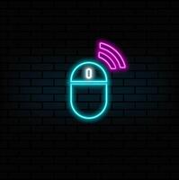 neon style.PC mouse icon Line Ui style icon design PC mouse icon pictogram illustration. web design, apps, software vector