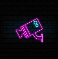 Smooth security camera and Surveilance camera cctv. neon style. Surveilance camera icon, security and cctv flat, graphics vector