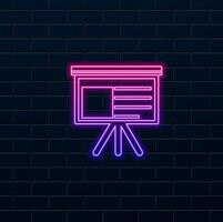 business chart presentation analysis chart marketing report. neon style. vector