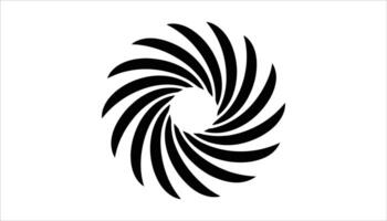 Abstract Black and White Spiral Pattern with Dynamic Flow vector