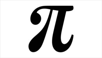 Elegant Pi Symbol in Modern Typography, Mathematical Icon vector
