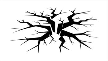 Abstract Broken Tree Branch Silhouette Design for Nature and Art Themes vector