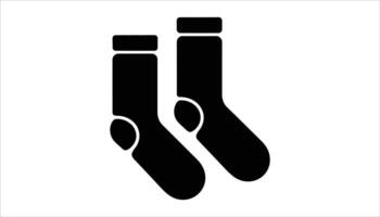 Socks Silhouette Pair of Black Socks Icon for Clothing, Fashion, and Laundry Design vector