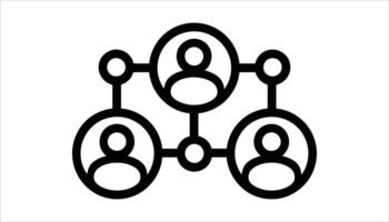 User Network Connection Icon. People Linked Structure vector