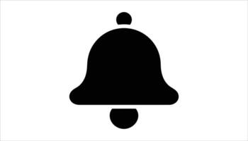 Bell Icon Simple Design Symbol in Black and White vector