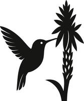 Elegant bird in mid flight, Flying hummingbird minimal art vector