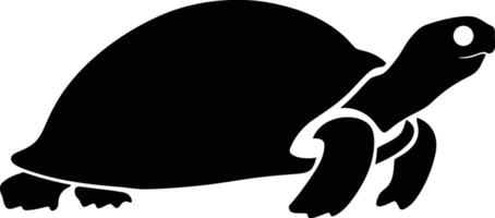 Simple Silhouette of a Turtle, Basic Turtle Silhouette for Logos vector