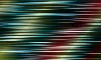 Abstract horizontal colorful line stripes black background. shiny light effect. vector
