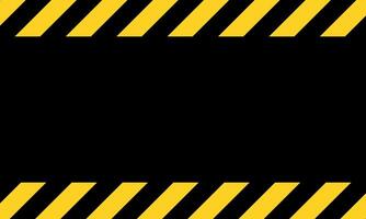 Warning sign yellow stripe lines on black background with copy space. danger caution sign. vector