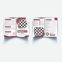Real estate or construction business brochure cover design theme template. abstract colorful creative and modern bi fold multi-pages layout vector