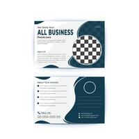 Simple and modern unique style professional business postcard or EDDM template design, Corporate, luxury, professional postcard template vector
