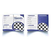 ravel and tourism brochure template design or bifold brochure design, or multipage brochure template design vector