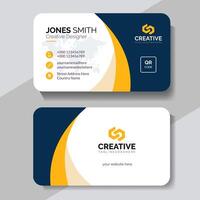 Smooth Finish Business Card Template, clean style modern business card template vector