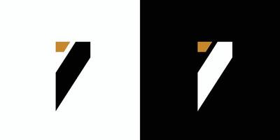 modern and unique Number 7 logo design vector