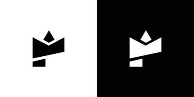 P King logo design is unique and abstract vector