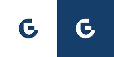 Strong and modern G shield logo design vector