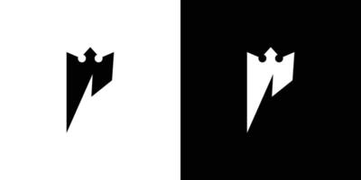 The P King logo design is simple and unique vector