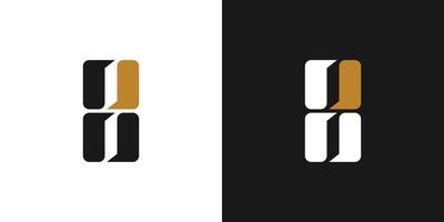 Trendy and unique Number 8 logo design vector